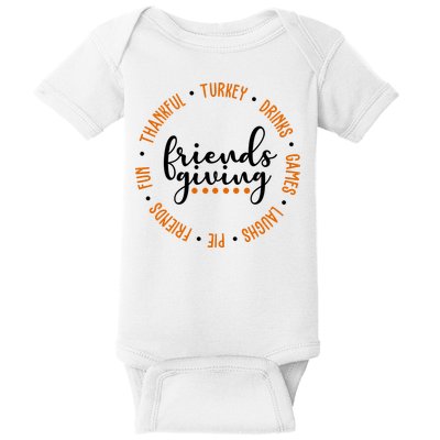 Friends Giving Thanksgiving Festive Holiday Gift Baby Bodysuit