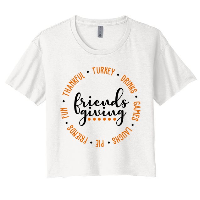 Friends Giving Thanksgiving Festive Holiday Gift Crop Top