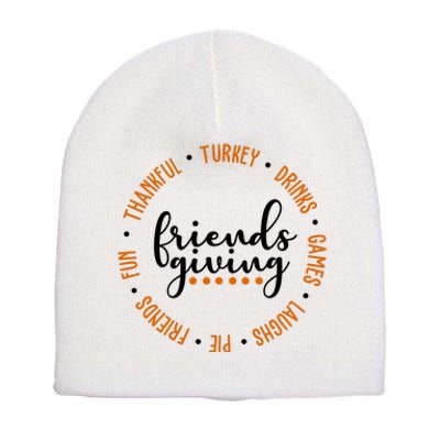 Friends Giving Thanksgiving Festive Holiday Gift Short Acrylic Beanie