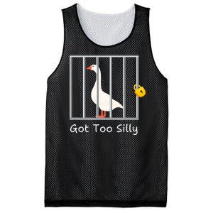 Funny Got Too Silly Silly Goose Mesh Reversible Basketball Jersey Tank