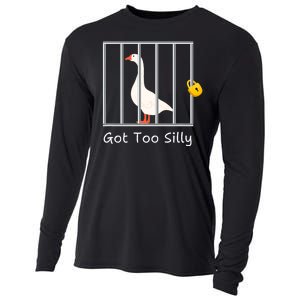 Funny Got Too Silly Silly Goose Cooling Performance Long Sleeve Crew