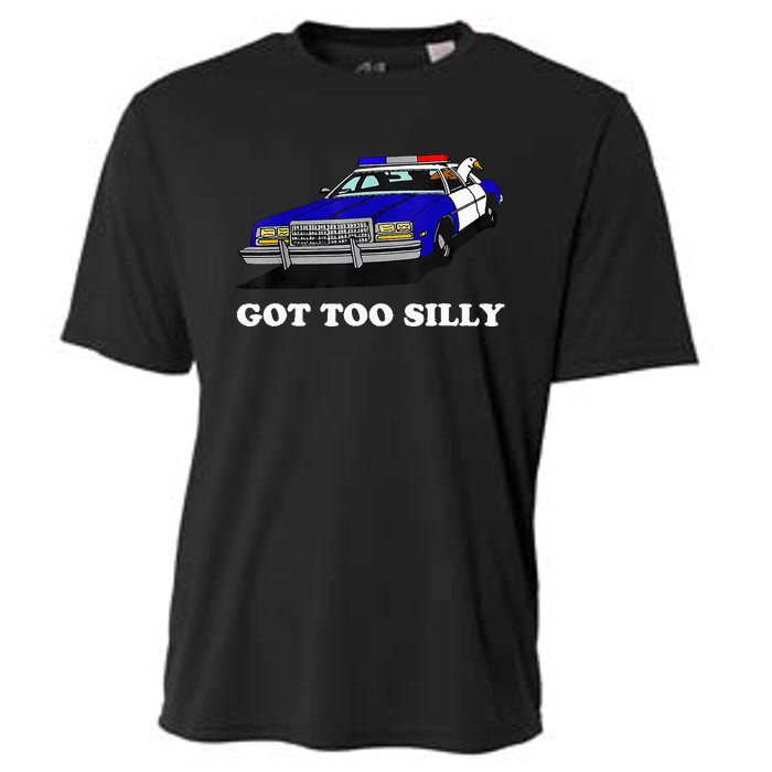 Funny Got Too Silly Goose  Cooling Performance Crew T-Shirt