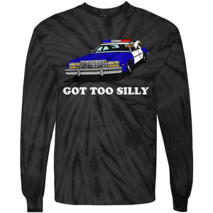 Funny Got Too Silly Goose  Tie-Dye Long Sleeve Shirt