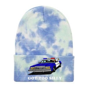 Funny Got Too Silly Goose  Tie Dye 12in Knit Beanie