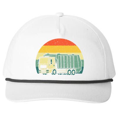 Funny Garbage Truck Design For Kids Men Women Trash Truck Snapback Five-Panel Rope Hat