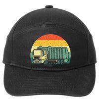 Funny Garbage Truck Design For Kids Men Women Trash Truck 7-Panel Snapback Hat