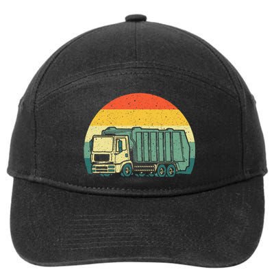 Funny Garbage Truck Design For Kids Men Women Trash Truck 7-Panel Snapback Hat