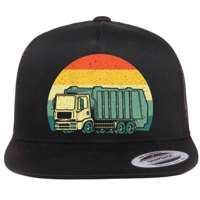 Funny Garbage Truck Design For Kids Men Women Trash Truck Flat Bill Trucker Hat