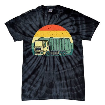 Funny Garbage Truck Design For Kids Men Women Trash Truck Tie-Dye T-Shirt