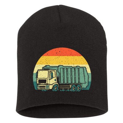 Funny Garbage Truck Design For Kids Men Women Trash Truck Short Acrylic Beanie