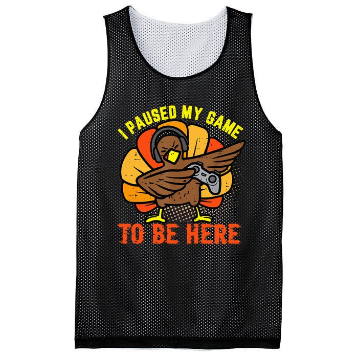 Funny Gamer Turkey Thanksgiving Pause Mesh Reversible Basketball Jersey Tank