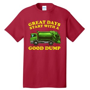 Funny Garbage Truck Design Kids Men Women Dump Trash Trucks Tall T-Shirt