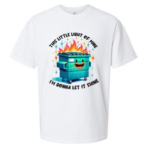 Funny Groovy This Little Lightof Mine Lil Dumpster Fire Sueded Cloud Jersey T-Shirt