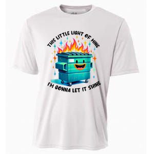 Funny Groovy This Little Lightof Mine Lil Dumpster Fire Cooling Performance Crew T-Shirt