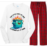 Funny Groovy This Little Lightof Mine Lil Dumpster Fire Long Sleeve Pajama Set