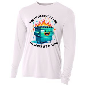 Funny Groovy This Little Lightof Mine Lil Dumpster Fire Cooling Performance Long Sleeve Crew