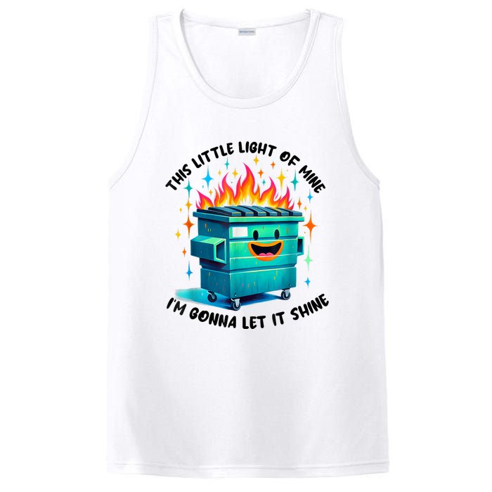 Funny Groovy This Little Lightof Mine Lil Dumpster Fire PosiCharge Competitor Tank