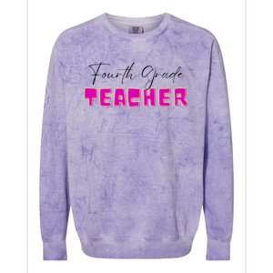 Fourth Grade Teacher Funny Gift Colorblast Crewneck Sweatshirt