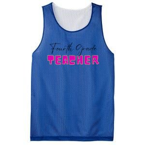 Fourth Grade Teacher Funny Gift Mesh Reversible Basketball Jersey Tank