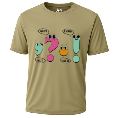 Funny Grammar Teacher Wait What Stop It I Agree Funny Cooling Performance Crew T-Shirt