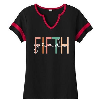 Fifth Grade Teacher Team 5th Grade Squad Ladies Halftime Notch Neck Tee