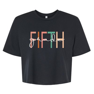 Fifth Grade Teacher Team 5th Grade Squad Bella+Canvas Jersey Crop Tee