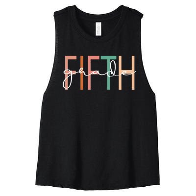 Fifth Grade Teacher Team 5th Grade Squad Women's Racerback Cropped Tank