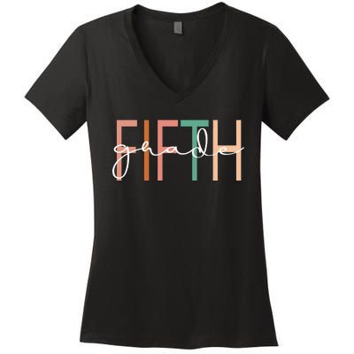 Fifth Grade Teacher Team 5th Grade Squad Women's V-Neck T-Shirt