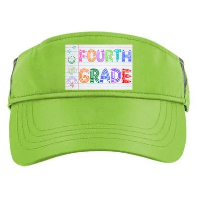 Fourth Grade Team Cute Doodle School Teacher 4Th Grade Gift Adult Drive Performance Visor