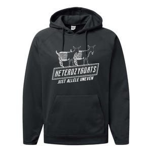 Funny Genetics Tee Heterozygoats Just Allele Uneven T Performance Fleece Hoodie