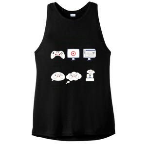 Funny Gamer Things I Do In My Spare Time Gaming Ladies PosiCharge Tri-Blend Wicking Tank