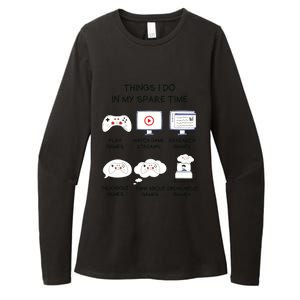 Funny Gamer Things I Do In My Spare Time Gaming Womens CVC Long Sleeve Shirt