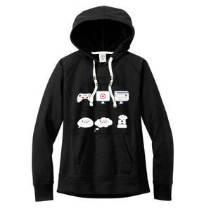 Funny Gamer Things I Do In My Spare Time Gaming Women's Fleece Hoodie