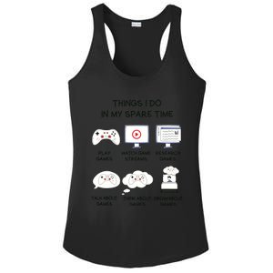 Funny Gamer Things I Do In My Spare Time Gaming Ladies PosiCharge Competitor Racerback Tank