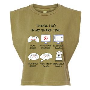 Funny Gamer Things I Do In My Spare Time Gaming Garment-Dyed Women's Muscle Tee