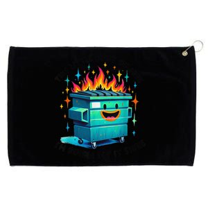 Funny Groovy This Little Lightof Mine Lil Dumpster Fire Grommeted Golf Towel