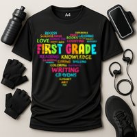 First Grade Team Teacher Student 1st Grade Back To School Cooling Performance Crew T-Shirt