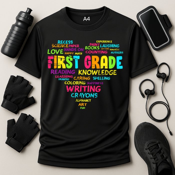 First Grade Team Teacher Student 1st Grade Back To School Cooling Performance Crew T-Shirt