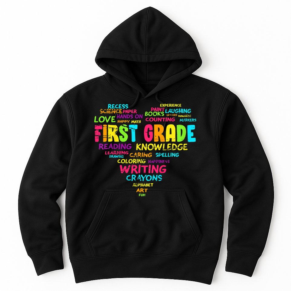 First Grade Team Teacher Student 1st Grade Back To School Hoodie