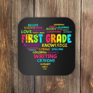 First Grade Team Teacher Student 1st Grade Back To School Coaster