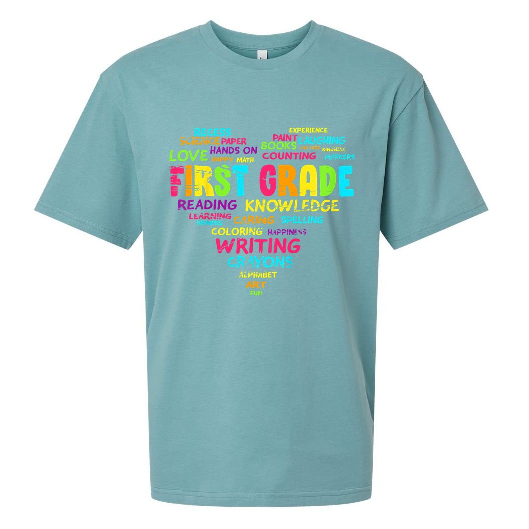 First Grade Team Teacher Student 1st Grade Back To School Sueded Cloud Jersey T-Shirt
