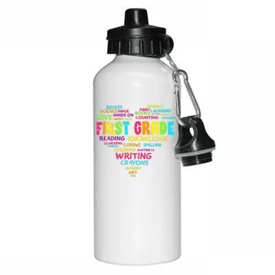 First Grade Team Teacher Student 1st Grade Back To School Aluminum Water Bottle 