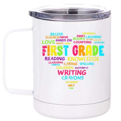 First Grade Team Teacher Student 1st Grade Back To School 12 oz Stainless Steel Tumbler Cup