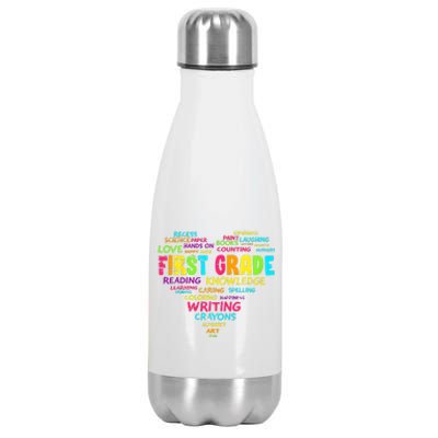 First Grade Team Teacher Student 1st Grade Back To School Stainless Steel Insulated Water Bottle