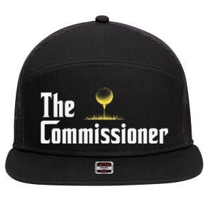 Funny Golfer The Commissioner Golf League Golfing 7 Panel Mesh Trucker Snapback Hat