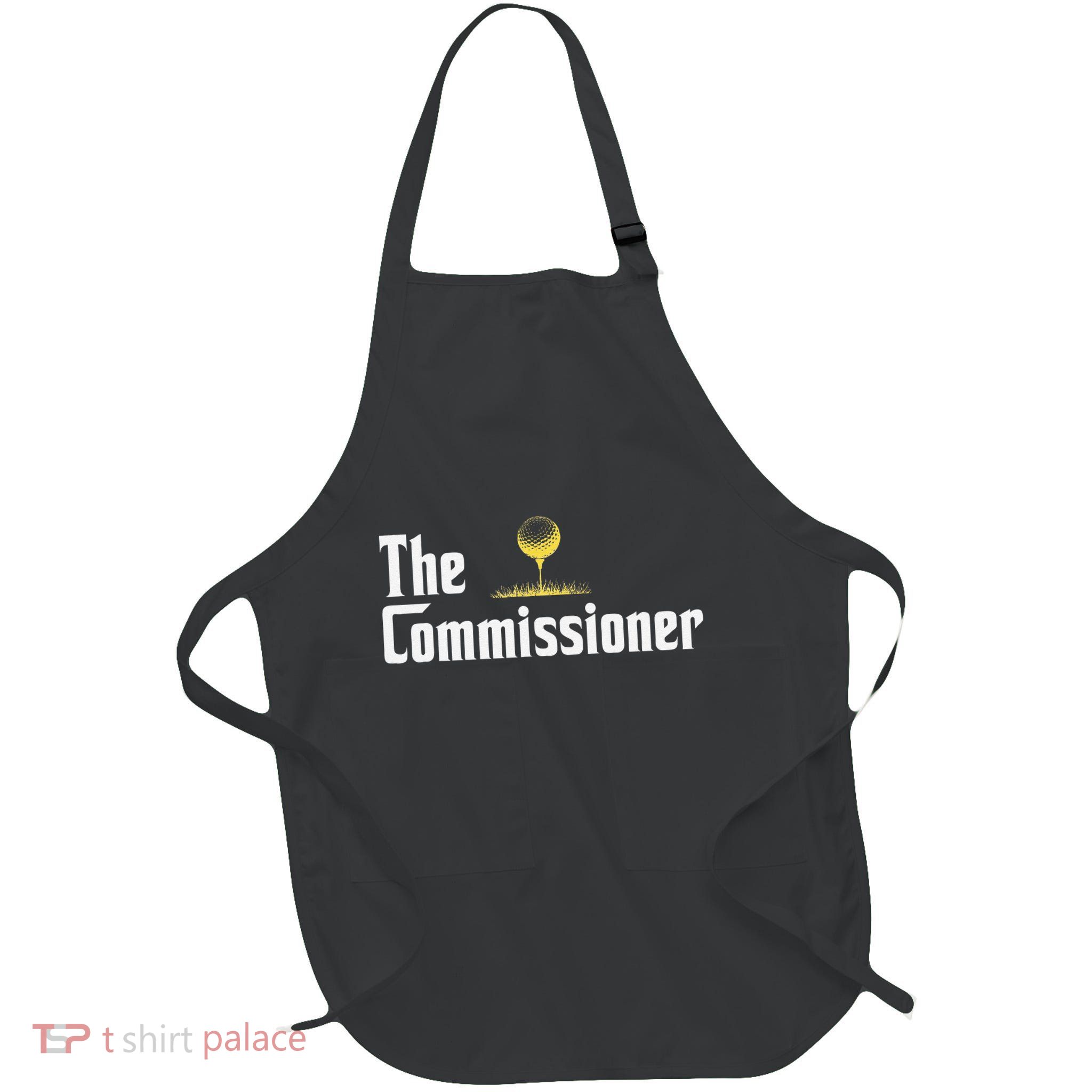 Funny Golfer The Commissioner Golf League Golfing Full-Length Apron With Pockets