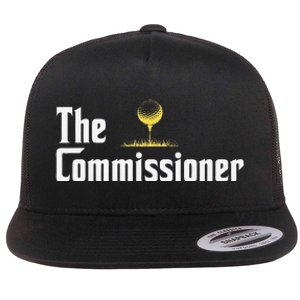 Funny Golfer The Commissioner Golf League Golfing Flat Bill Trucker Hat