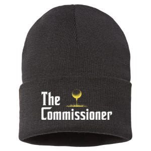 Funny Golfer The Commissioner Golf League Golfing Sustainable Knit Beanie