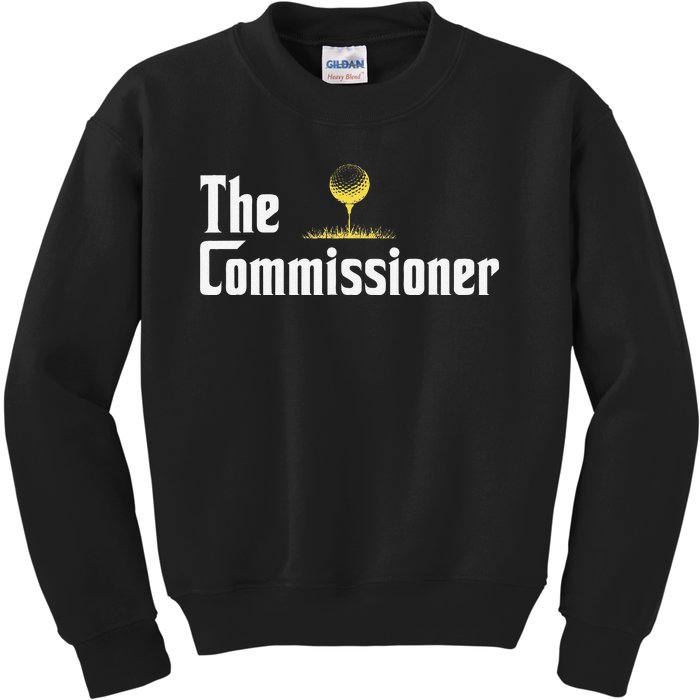 Funny Golfer The Commissioner Golf League Golfing Kids Sweatshirt