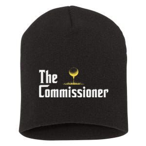 Funny Golfer The Commissioner Golf League Golfing Short Acrylic Beanie